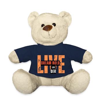 Dream Bold, Live Louder Tee - Teddy Bear - french navy - Front