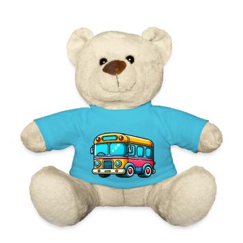 Bande dessinée de bus - Nounours - bleu outremer - Devant