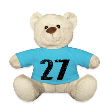 27 Number Jersey - Teddy Bear - atoll blue - Front