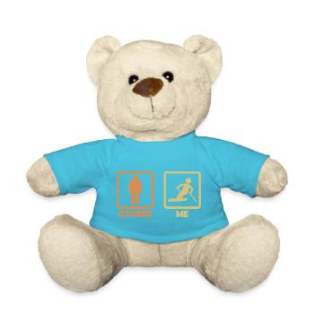 funny skier - Teddy Bear - atoll blue - Front