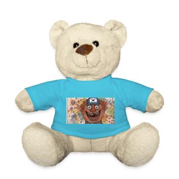 South Korea Kicker Clown Splash of Color - Teddy Bear - atoll blue - Front