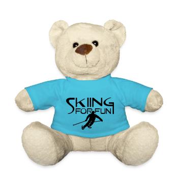Ski Skifahrer Ski Alpin Skier Skiurlaub Skigebiet - Teddy - Atollblau - Vorne