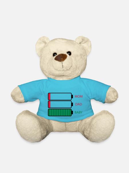 Parents empty battery - Teddy Bear - atoll blue
