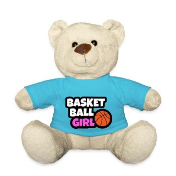 Basketball Spielerin Girl Maedchen Frau - Teddy - Atollblau - Vorne