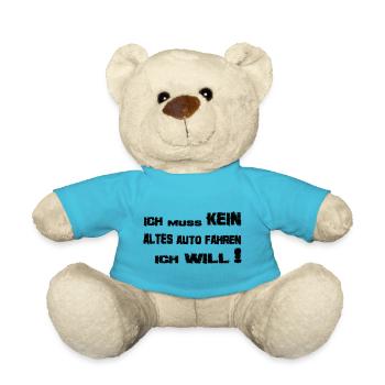 Kein altes Auto 1- Ich muss kein altes Auto fahren - Teddy - Atollblau - Vorne