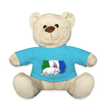 Yukon Flag - Polar Bear - Eisbär - Teddy - Atollblau - Vorne