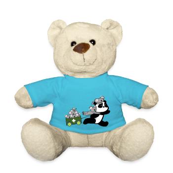 Panda safes Koalas - Teddy Bear - atoll blue - Front