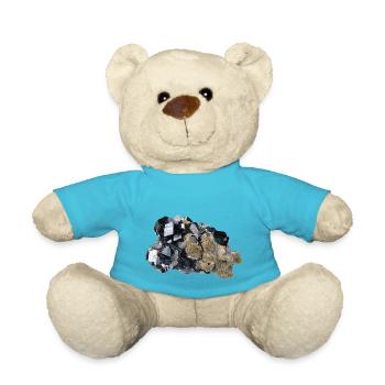 Cassiterit Kassiterit Zinnstein Mineral Kristall - Teddy - Atollblau - Vorne