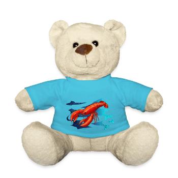 Lobster, lobster, sea - Teddy Bear - atoll blue - Front
