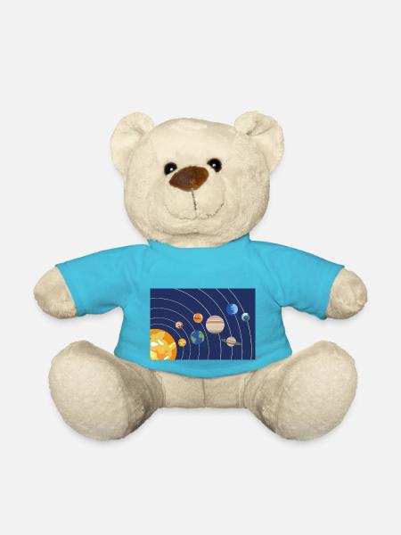 Les orbites des planètes solaires du système solaire - Nounours - bleu outremer