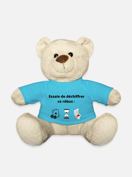 je t'emmerde rébus - Nounours - bleu outremer