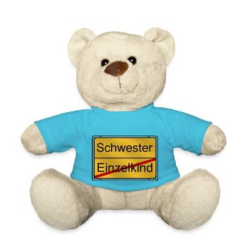 Schwester Einzelkind - Teddy - Atollblau - Vorne