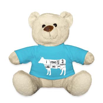 J’aime les vaches et peut-être comme 3 personnes - Nounours - bleu outremer - Devant