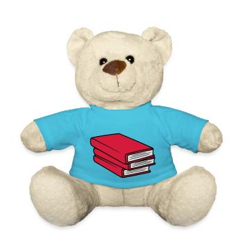 3 Bücher Stapel Design - Teddy - Atollblau - Vorne