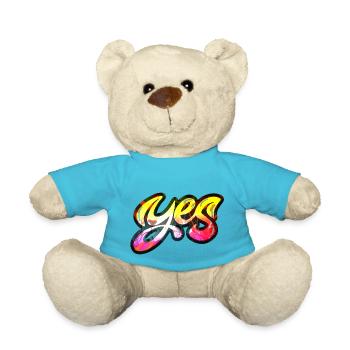 yes sing funny no girl feminism apply always - Teddy Bear - atoll blue - Front