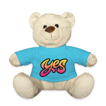 yes sing funny no girl feminism apply always - Teddy Bear - atoll blue - Front
