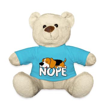 Nope! Beagle - Teddy Bear - atoll blue - Front