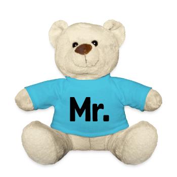 Mr. Matching Paar Verlobung Hochzeit Flitterwochen - Teddy - Atollblau - Vorne