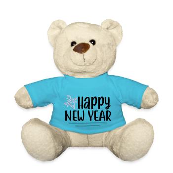 Design Happy New Year - Nounours - bleu outremer - Devant