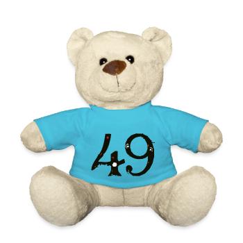 49 numero chiffre quarante neuf A - Nounours - bleu outremer - Devant