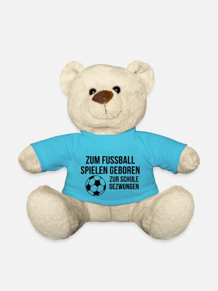 Zum Fußball geboren - Teddy - Atollblau