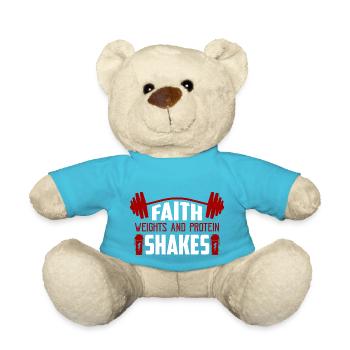 Faith Weights & Protein Shakes Workout Weight Lift - Nounours - bleu outremer - Devant