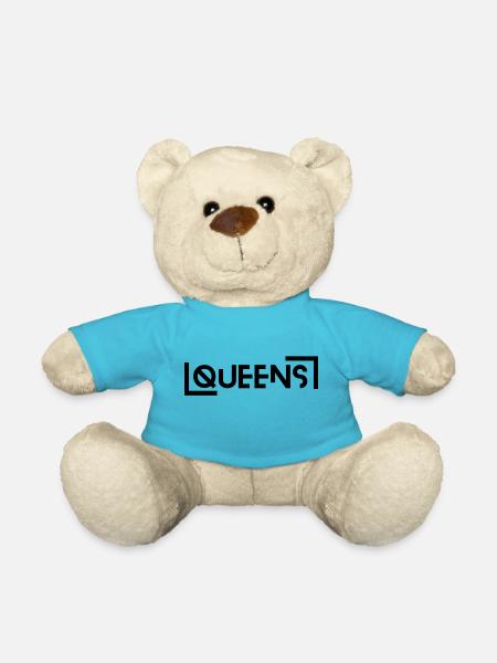 Future City Design – Queens black - Teddy Bear - atoll blue