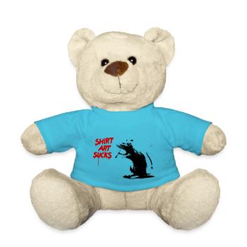SHIRT ART SUCKS Ratten StreetArt - Teddy - Atollblau - Vorne