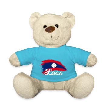 Laos Lao Drapeau Laotien éléphant Lao I cadeau - Nounours - bleu outremer - Devant