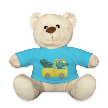 Weihnachten - Teddy - Atollblau - Vorne