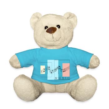 Music and pop art. I love music. - Teddy Bear - atoll blue - Front