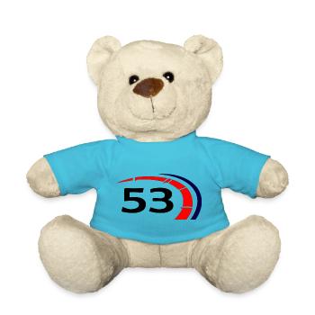 Vintage 53 T-Shirt voiture film Fan voiture cadeau - Nounours - bleu outremer - Devant