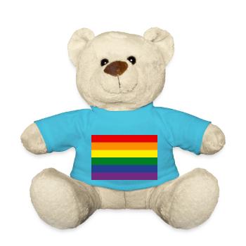 Rainbow flag - Teddy Bear - atoll blue - Front