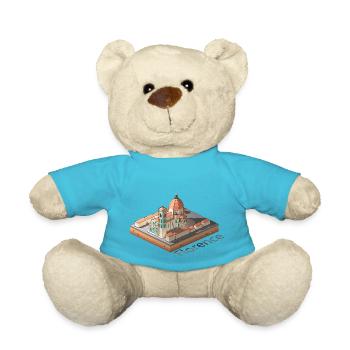 Geometric low poly Florence Cathedral - Teddy Bear - atoll blue - Front