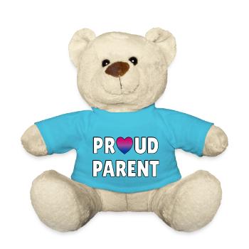 Fier parent Bi Flag - Nounours - bleu outremer - Devant