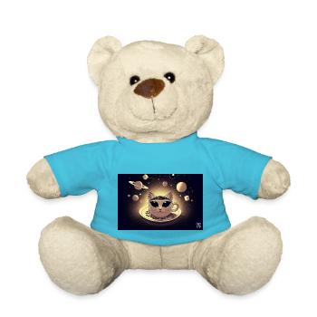 Space Cat Kaffee - Teddy - Atollblau - Vorne