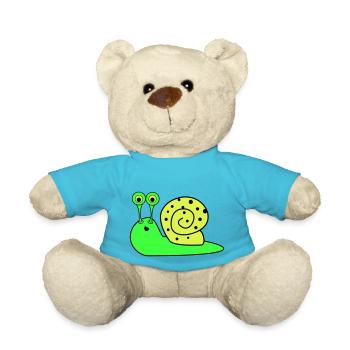 Snail Funny - Teddy Bear - atoll blue - Front