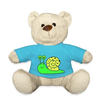 Snail Funny - Teddy Bear - atoll blue - Front