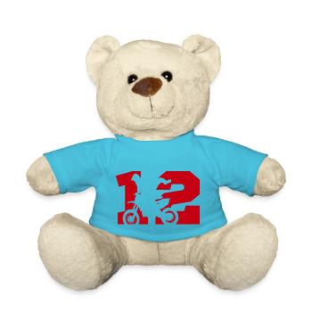 Moto 12 motard - Nounours - bleu outremer - Devant
