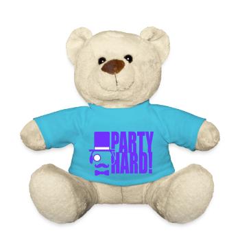 Party Hard DJ Sir Monokel Zylinder Cool Gentleman - Teddy - Atollblau - Vorne