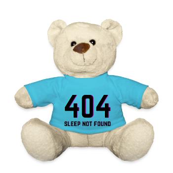 404 Schlaf Nicht gefunden - Teddy - Atollblau - Vorne