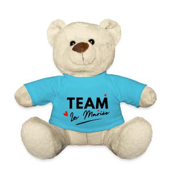 Bride Hearts Team - Bride Gift - Teddy Bear - atoll blue - Front
