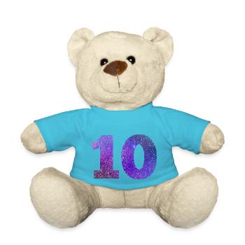 Number 10 galaxy - Teddy Bear - atoll blue - Front