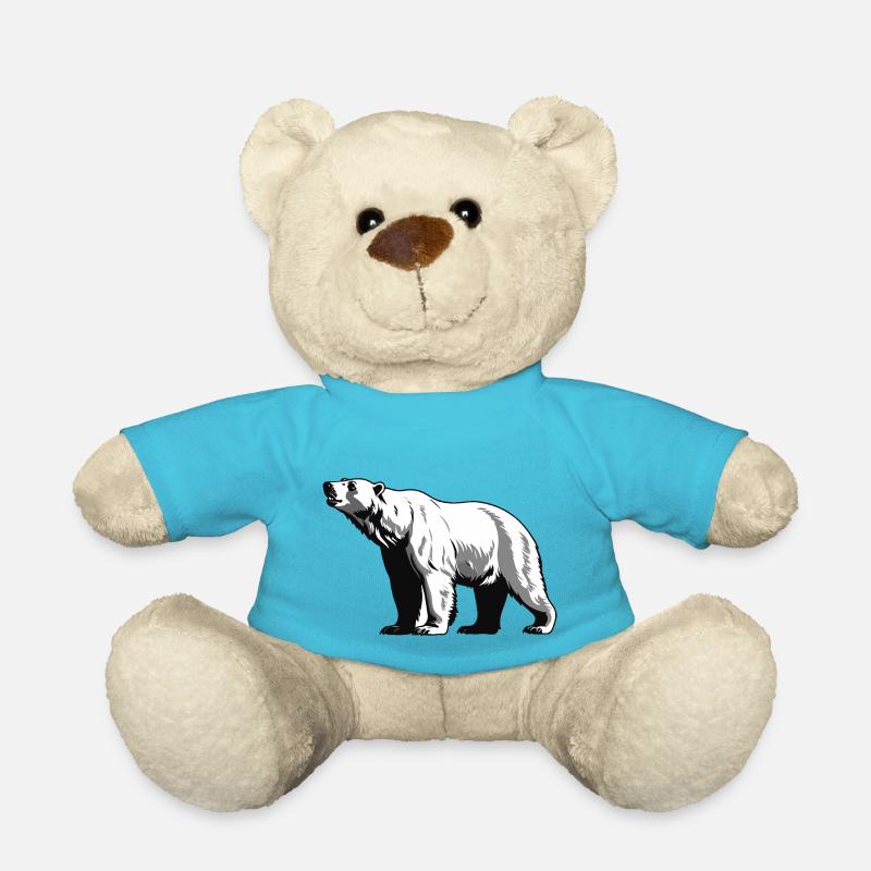 Eisbär - Cute Zoo Sticker - Teddy - Atollblau