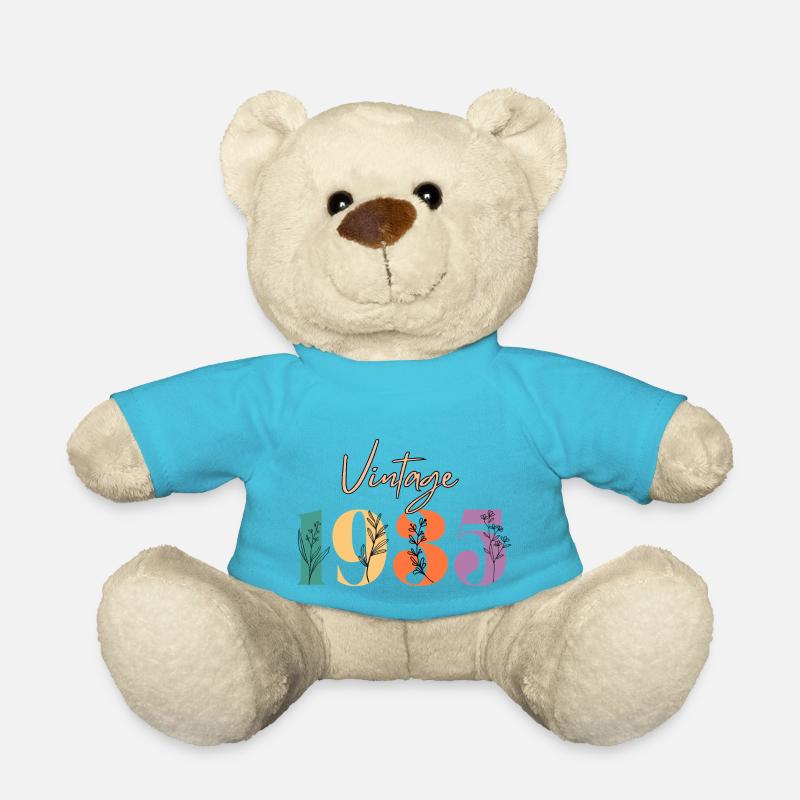 Vintage 1935 florale - Nounours - bleu outremer