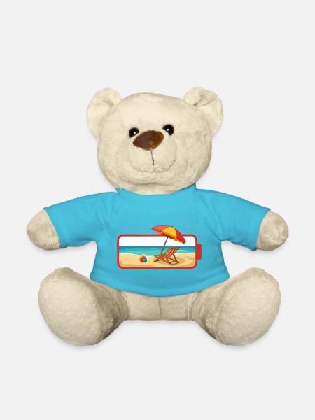 Summer Beach Umbrella Chair - Teddy Bear - atoll blue