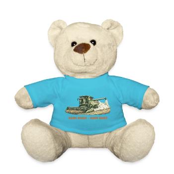 Kein Korn – Kein Brot Landwirtschaftsmotiv - Teddy - Atollblau - Vorne