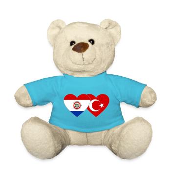 Paraguay_Tuerkei_Flagge_Herz - Teddy - Atollblau - Vorne