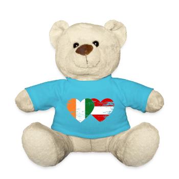 Cœur du drapeau de la Côte d’Ivoire - Nounours - bleu outremer - Devant