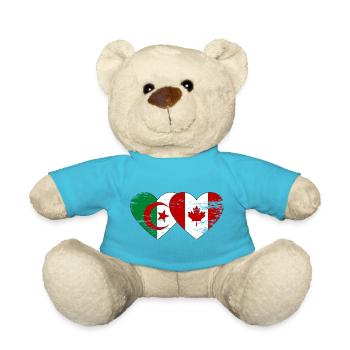 Algerien_Kanada_Flagge_Herz_used - Nounours - bleu outremer - Devant